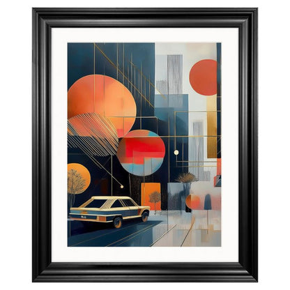 Retro Urban Dreamscape | Cityscape Framed Art (Limited Edition)