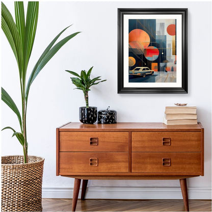 Retro Urban Dreamscape | Cityscape Framed Art (Limited Edition)