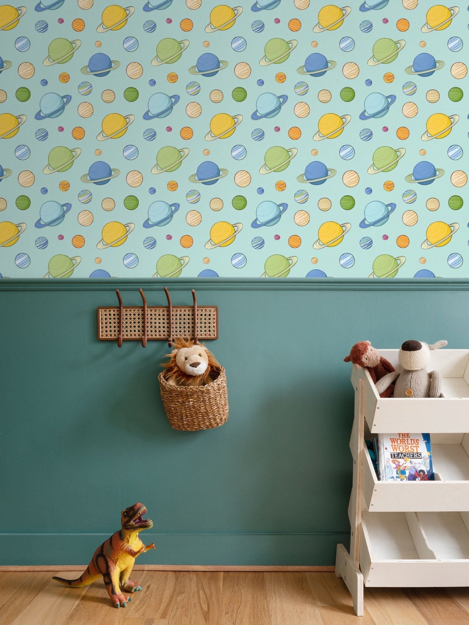 Celestial Planets Wallpaper | Luxurious Space - Inspired Decor for Kids - Uniquely Walls