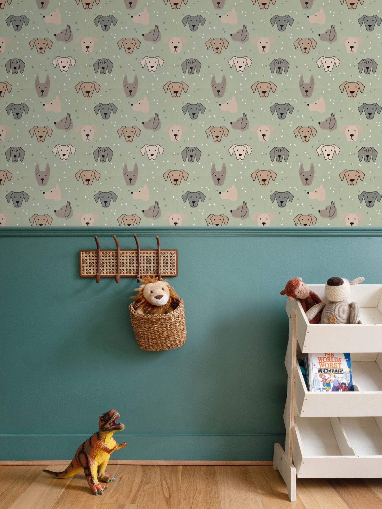 Enchanting Dog Faces Wallpaper | Playful Pet - Inspired Design - Uniquely Walls