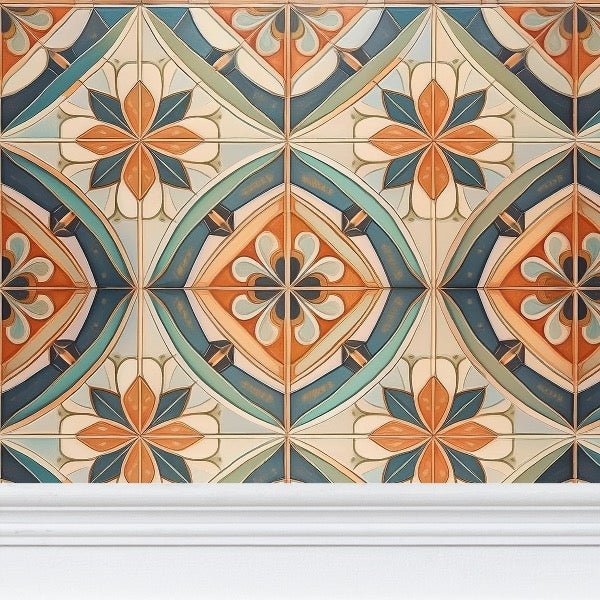 Mediterranean Mosaic Wallpaper | Timeless Tile Design - Uniquely Walls