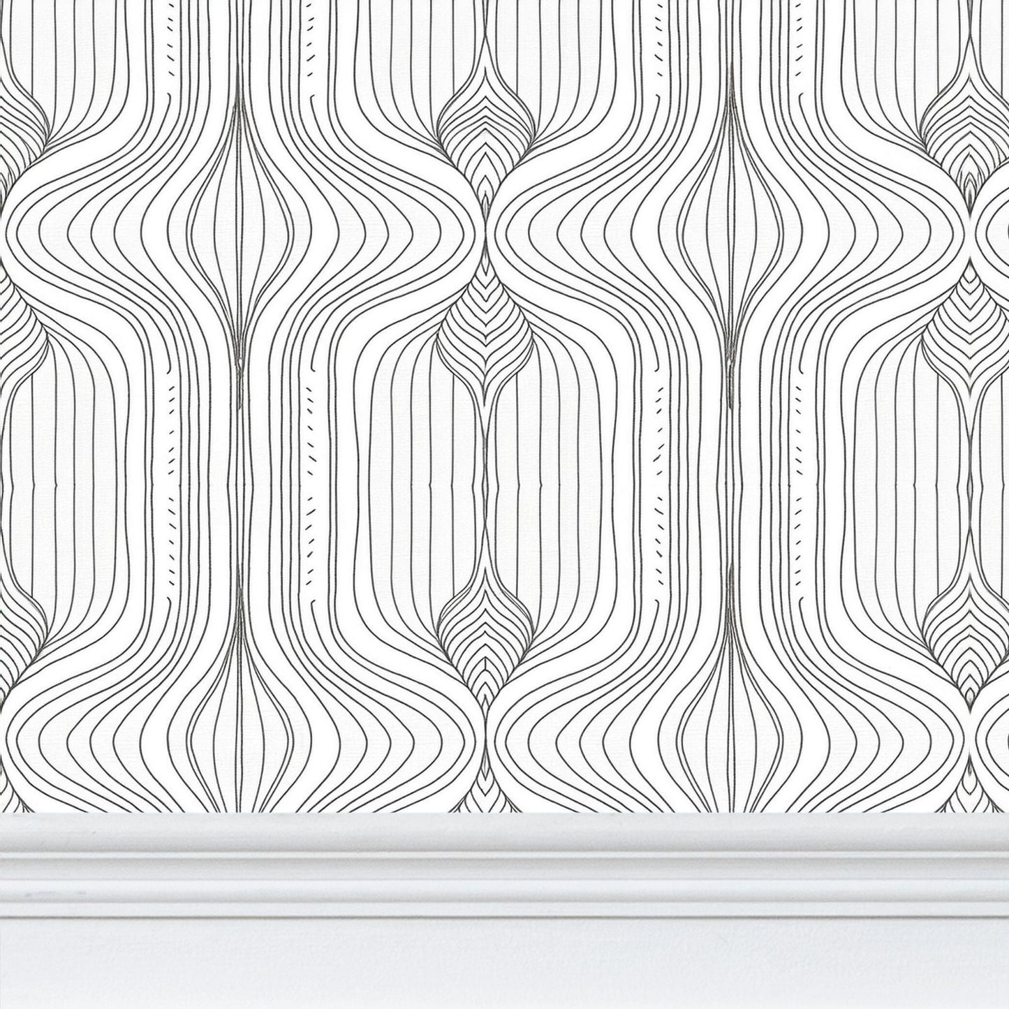 Modern Geometric Wallpaper | Linear Elegance Design - Uniquely Walls