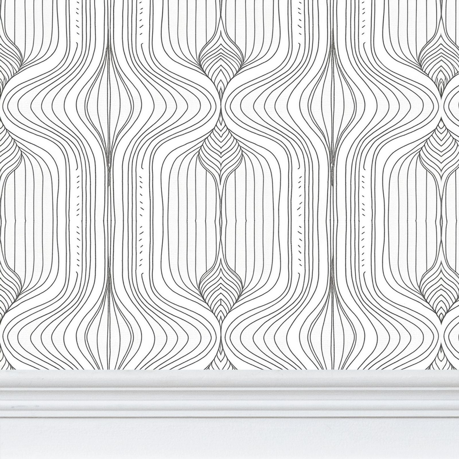 Modern Geometric Wallpaper | Linear Elegance Design - Uniquely Walls