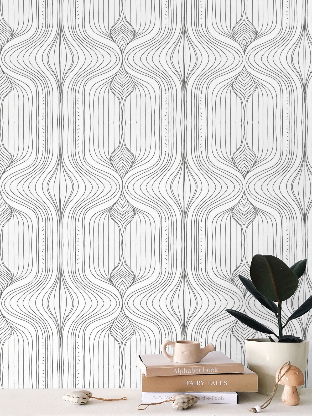 Modern Geometric Wallpaper | Linear Elegance Design - Uniquely Walls