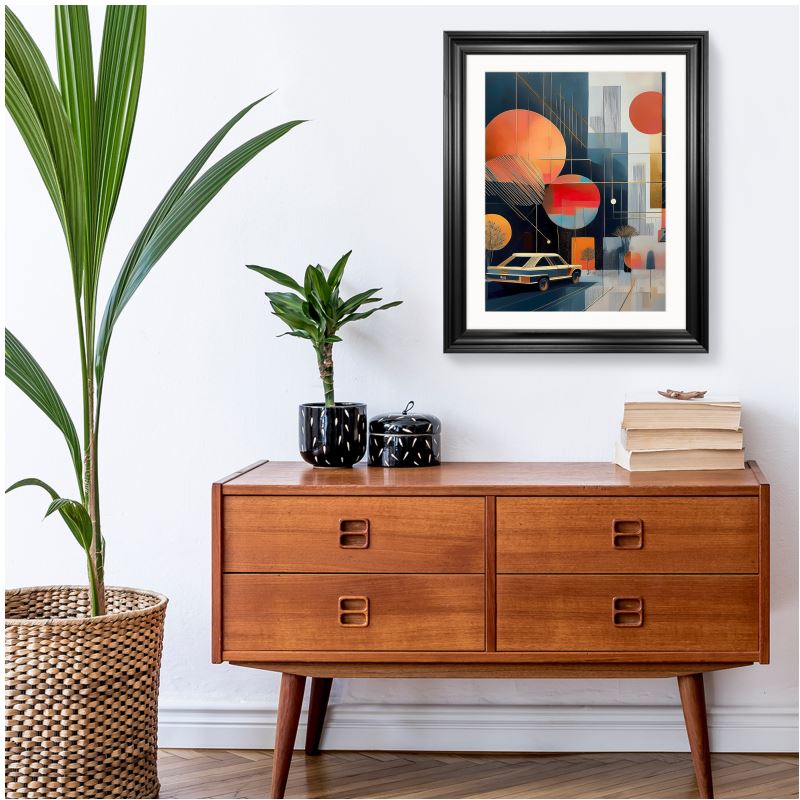 Retro Urban Dreamscape | Cityscape Framed Art (Limited Edition) - Uniquely Walls