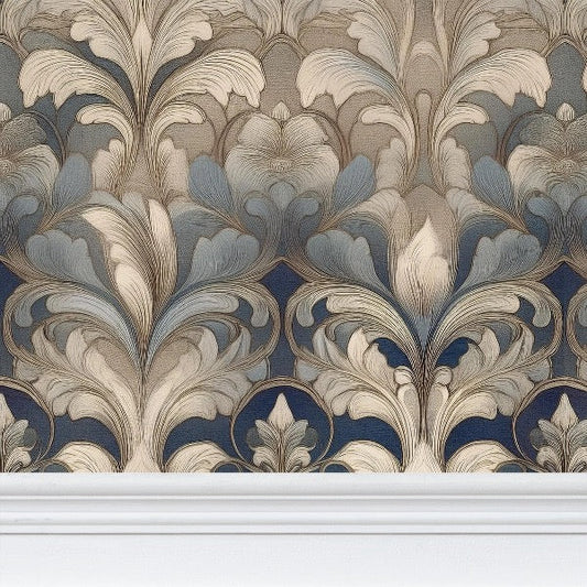 Vintage Floral Symphony Wallpaper | Classic Elegance Design - Uniquely Walls