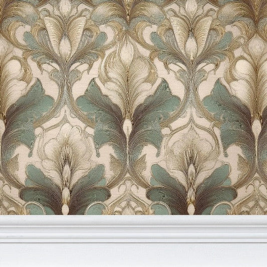 Whispering Leaves Wallpaper | Elegant Enchanted Forest Design - Uniquely Walls